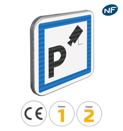 CE9 - Panneau parking sous vidéo surveillance - Pictogrammes