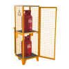 Armoire mobile bouteille de gaz 2 bouteilles jaune orangé