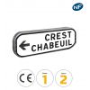 D43 - Panneau de présignalisation directionnelle - 2 lignes - Flèche vers la gauche