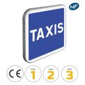 Photo : C5 - Panneau d'indication d'une station de taxis 350 x 350 mm  (2 rails au dos) - Classe 1 (T1) - Dos brut