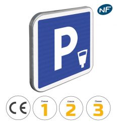 C1C - Panneau d'indication stationnement payant avec pictogrammes de classes et normes