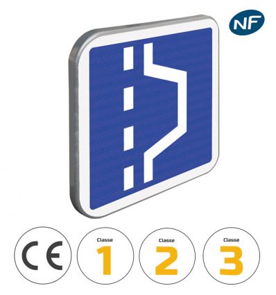 C8 - Panneau d'indication d'un emplacement d'arrêt d'urgence avec pictogrammes de classes et normes