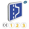 Photo : C8 - Panneau d'indication d'un emplacement d'arrêt d'urgence 350 x 350 mm  (2 rails au dos) - Classe 1 (T1) - Dos brut