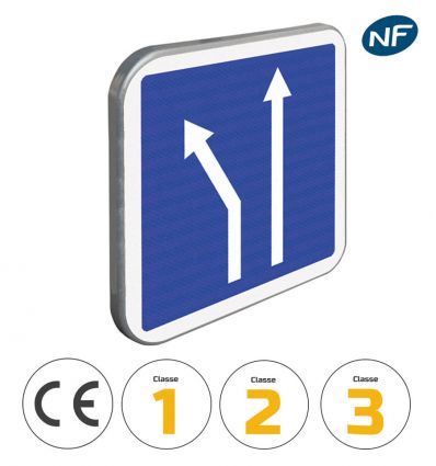 C24B - Panneau d'indication d'affectation de voies avec pictogrammes de classes et normes