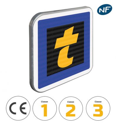 C64D - Panneau paiement par abonnement avec pictogrammes de classes et normes