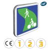 C115 - Panneau d'indication d'une voie verte avec pictogrammes de classes et normes