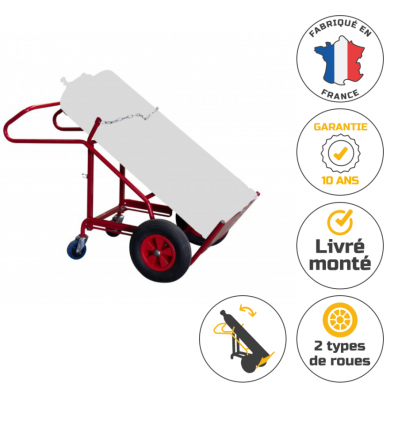 Diable porte bouteille avec béquille