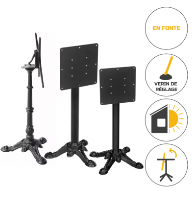 pied de table fonte bistrot 3 modèles au choix