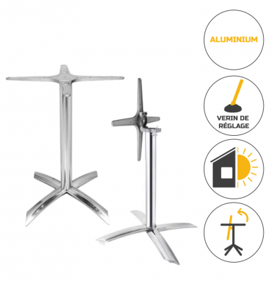 Pied de table bistrot en aluminium