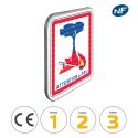 Photo : C3 - Panneau Attention au Feu 600 x 800 mm - Classe 1 (T1) - Dos brut