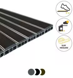 Tapis d'entrée sur mesure encastrable en caoutchouc
