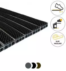 Tapis d'entrée encastrable à brosse sur mesure