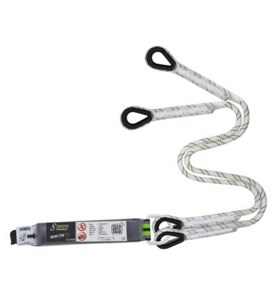 Longe antichute avec absorbeur d'energie 2 sangles - sans connecteur