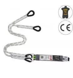 Longe antichute avec absorbeur d'energie 2 sangles