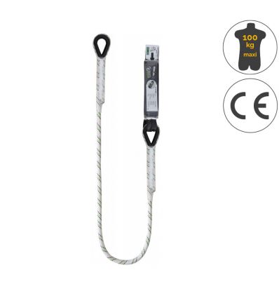 Longe antichute avec absorbeur d'energie