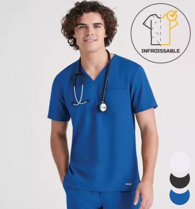 Blouse aide soignant bleu