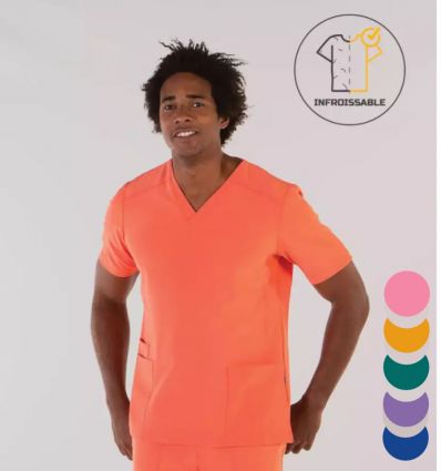 Tunique médicale couleur corail
