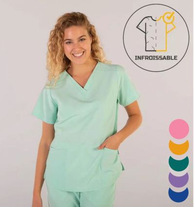 Blouse médicale femme infroissable