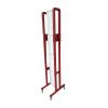 Barrière en acier extensible à roulettes pliée