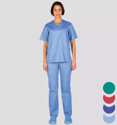 Ensemble aide soignante - bleu clair