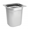 Bac gastro gn 1/6 200 mm en acier inoxydable