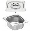 Bac gastro gn 1/ 65 mm en inox avec couvercle