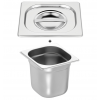 Bac gastro gn 1/6 150 mm en inox avec couvercle
