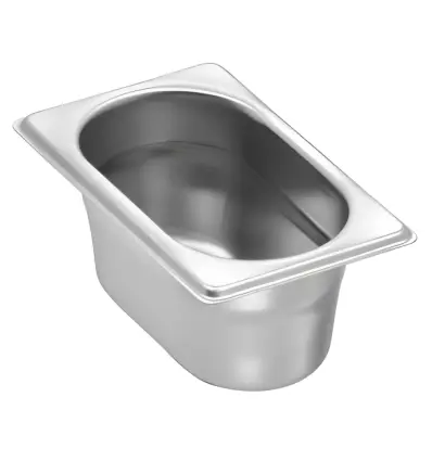 Bac gastro gn 1/9 65 mm en inox