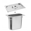 Bac gastro gn 1/9 150 mm en inox avec couvercle