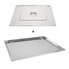 Bac gastro gn 2/1 20 mm en inox avec couvercle