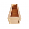 Jardinière urbaine rectangulaire en bois vue de hauteur