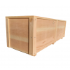 Jardinière urbaine rectangulaire en bois vue de côté