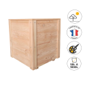 Photo : Jardinière urbaine carrée en bois 58 Litres - L. 40 x l. 40 x H. 40 cm - Sans