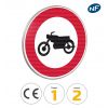B9h - Panneau accès interdit aux motocyclettes et motocyclettes légères