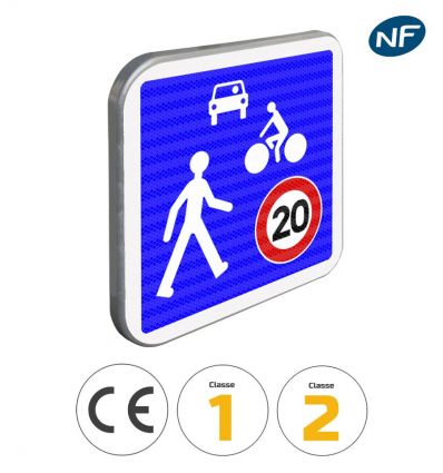 Panneau entrée d'une zone de rencontre