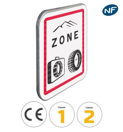 Panneau Entrée Zone Equipements Hivernaux Obligatoires
