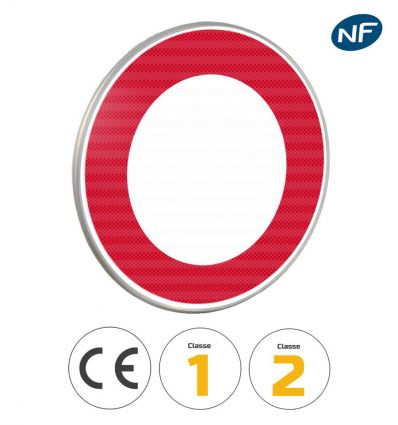Panneau circulation interdite à tout véhicule dans les 2 sens