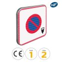 Photo : B6b4 - Panneau entrée d'une zone à stationnement payant 350 x 350 mm  (2 rails au dos) - Classe 1 (T1) - Dos brut