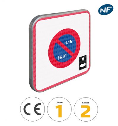 Panneau entrée de zone à stationnement unilatéral à alternance semi mensuelle