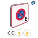 Photo : B6b2 - Panneau entrée de zone à stationnement unilatéral à alternance semi-mensuelle 350 x 350 mm  (2 rails au dos) - Classe 1 (T1) - Dos brut