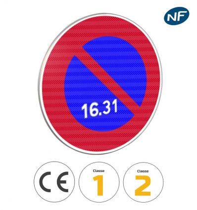 Panneau stationnement interdit du 16 à la fin du mois