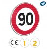 Panneau limitation de vitesse 90 km/h