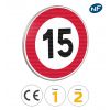 Panneau limitation de vitesse 15 km/h