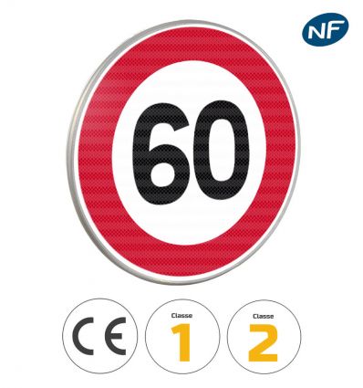 Panneau limitation de vitesse à 60 km/h