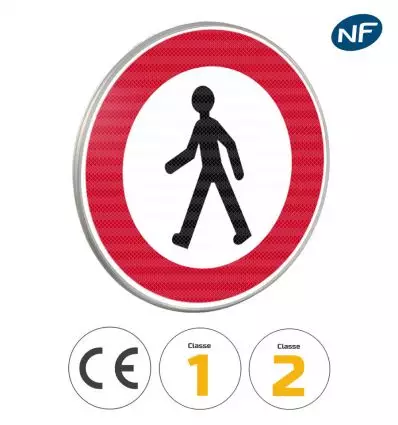 B9a - Panneau accès interdit aux piétons