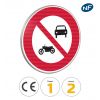 B7a - Panneau accès interdit aux véhicules à moteur à l'exception des cyclomoteurs