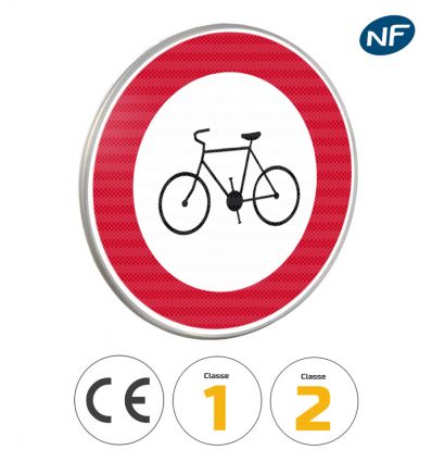 B9b - Panneau accès interdit aux cycles