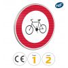 B9b - Panneau accès interdit aux cycles