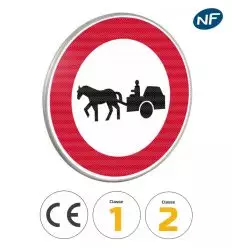 B9c - Panneau accès interdit aux véhicules à traction animale