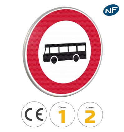 B9f - Panneau accès interdit aux véhicules de transport en commun